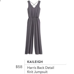 Kaileigh Harris Back Detail Knit Jumpsuit Sz M